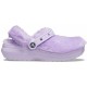 Saboți Crocs Classic Fur Sure Culoare Mov - Lavender