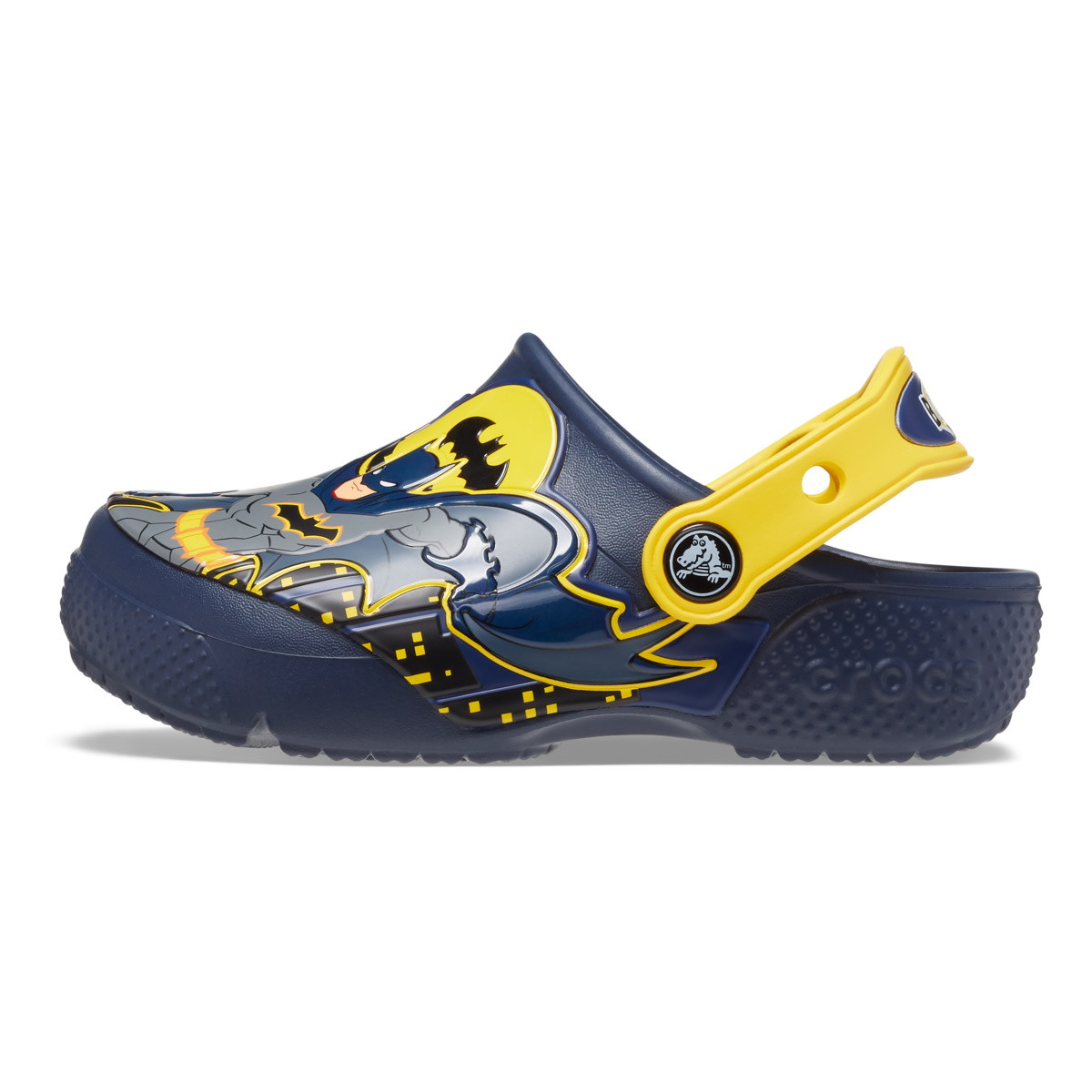 Saboti Crocs Fun Lab Batman Patch Clog Kids Albastru - Navy - 3 | YEO