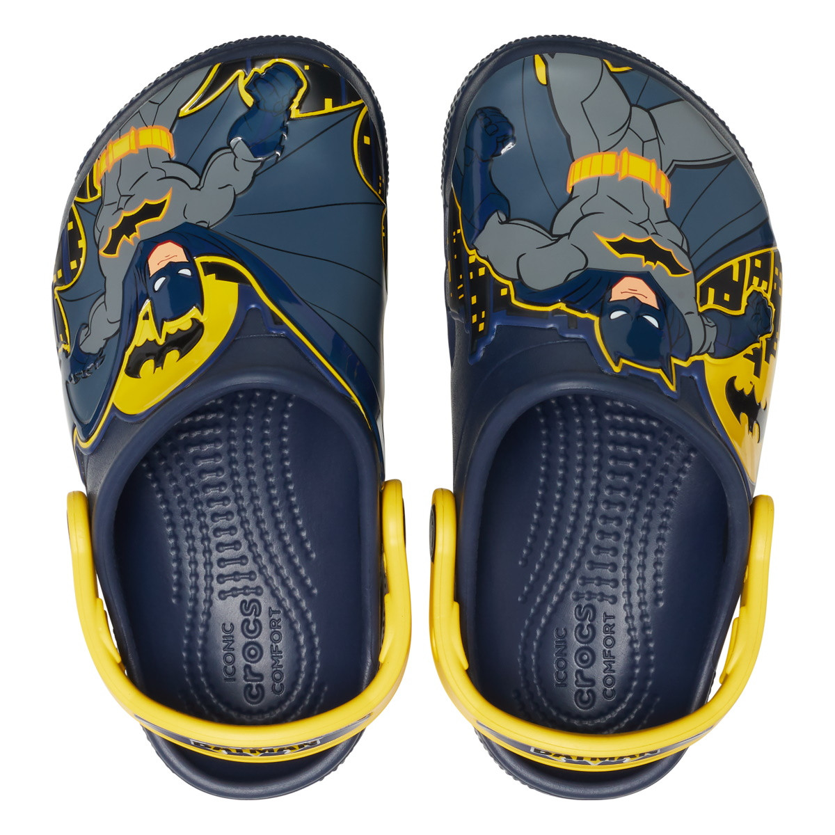 Saboti Crocs Fun Lab Batman Patch Clog Kids Albastru - Navy - 4 | YEO