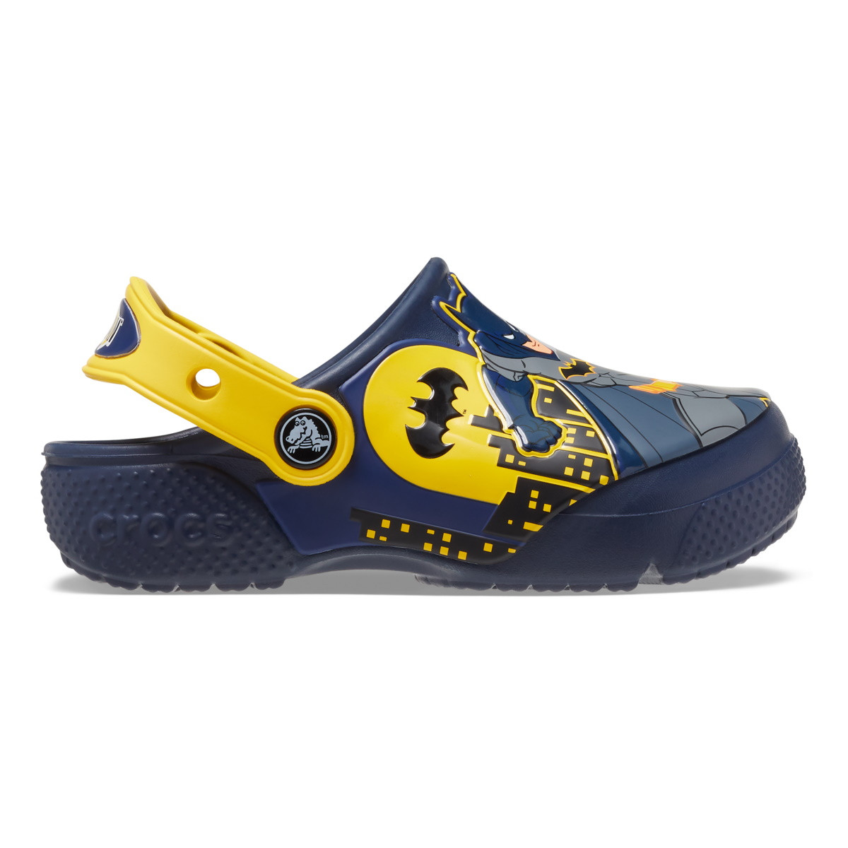 Saboti Crocs Fun Lab Batman Patch Clog Kids Albastru - Navy - 2 | YEO