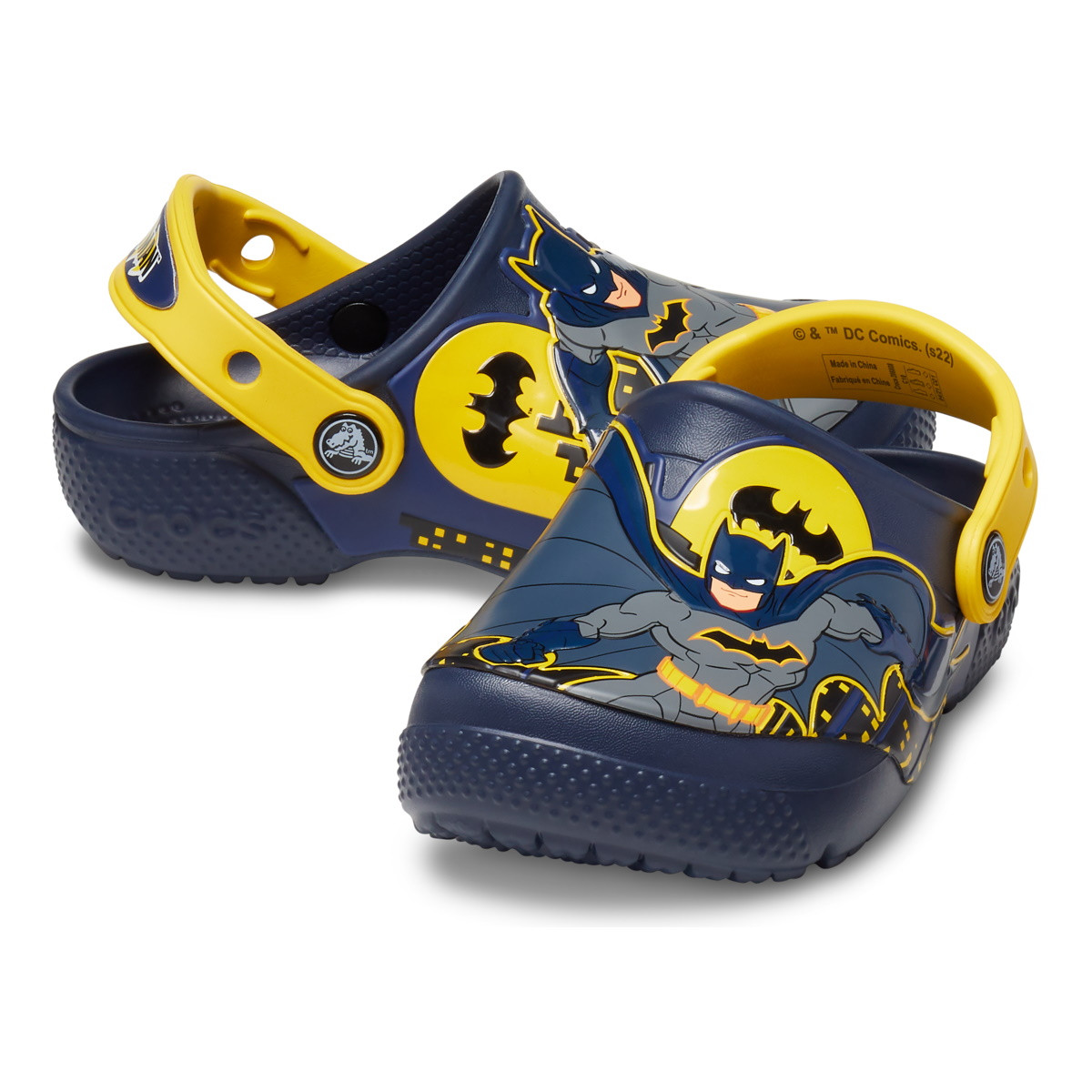 Saboti Crocs Fun Lab Batman Patch Clog Kids Albastru - Navy - 1 | YEO