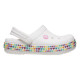 Saboți Crocs Crocband Gem Band Clog Kids Culoare Alb - White