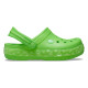 Saboti Crocs Crocband Geometric Glow In the Dark Band Clog Kids Culoare Verde - Green Slime